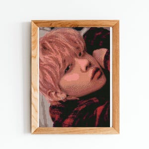 Patrón de punto de cruz de Yeonjun / Diseño Kpop (Patrón en PDF)