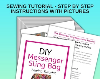 DIY Messenger Sling Bag Sewing Tutorial / Messenger Bag Pattern / Sling Bag Sewing Pattern / Crossbody Bag Purse Sewing Pattern