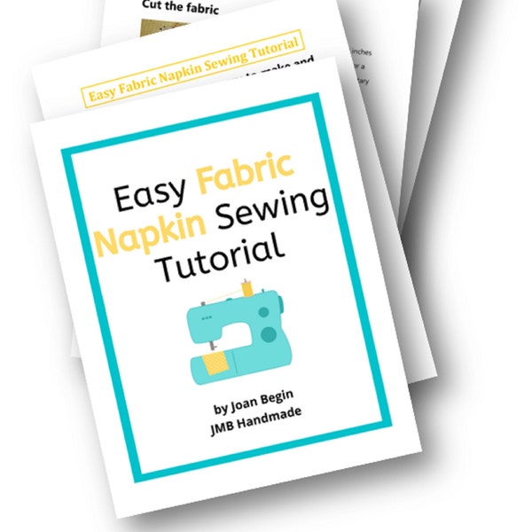 Easy Fabric Napkin Sewing Tutorial / Napkin Sewing Pattern / Napkin Pattern / Napkin Size 18"x18" / Reusable Napkin Pattern / PDF Download