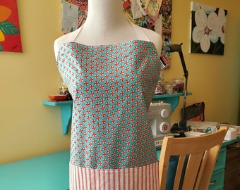 Women's Christmas Full-size Apron, Aprons for Women, Women's Apron, Handmade Apron, Adjustable Strap with Pockets stripes