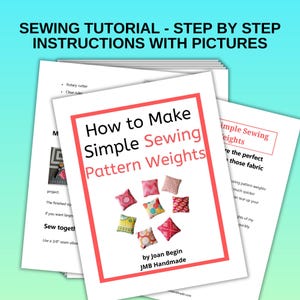 Sewing Pattern Weights Sewing Tutorial / Pattern Weights Sewing Pattern / Sewing Printable / 2.25&quot;x2.25&quot; Sewing Pattern Weights Pattern