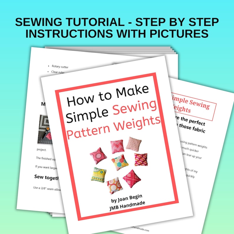 Sewing Pattern Weights Tutorial: Beginner-friendly DIY (PDF Pattern) - Etsy
