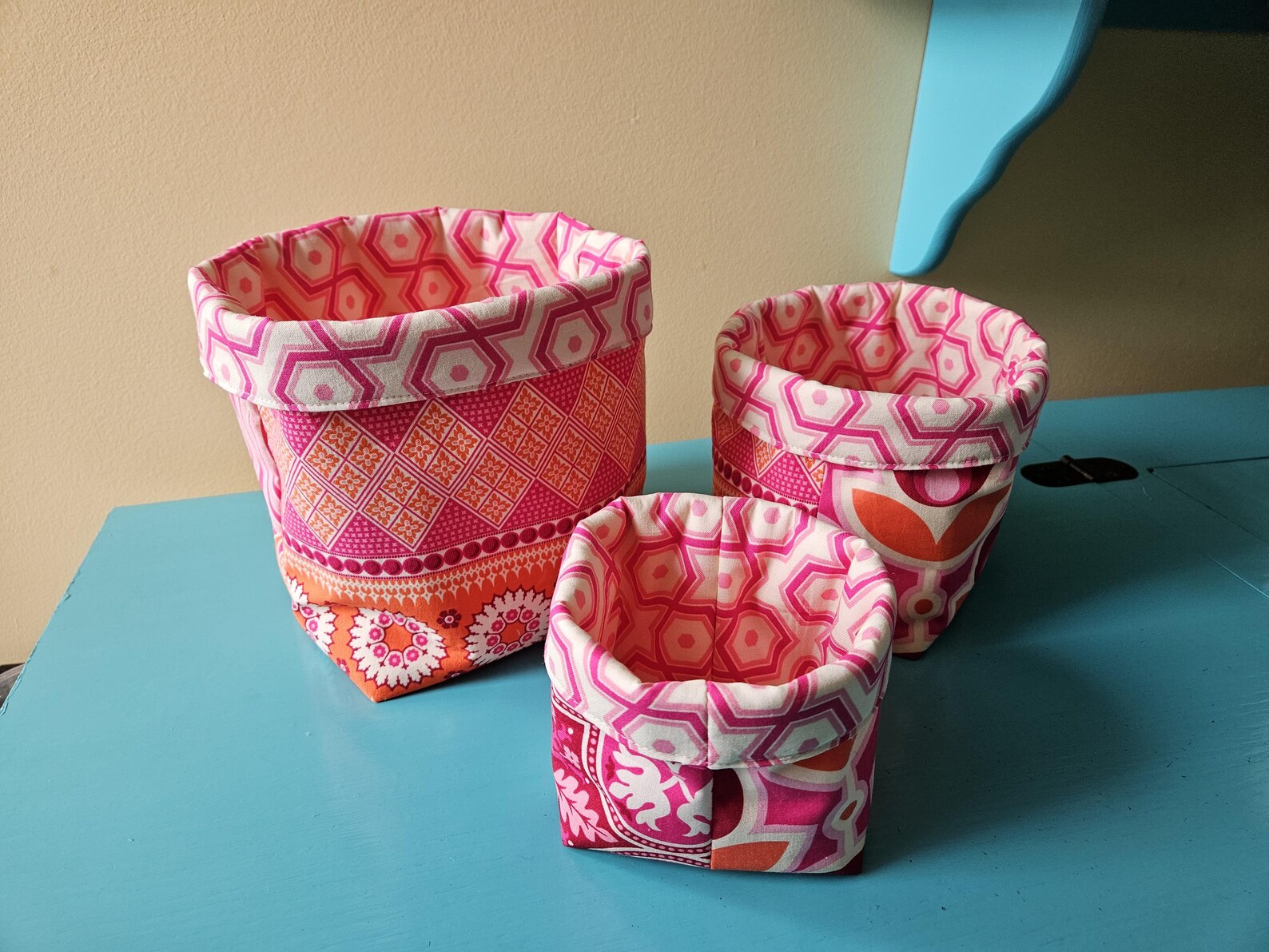 DIY Fabric Basket Sewing Tutorial: 3 Sizes (PDF Pattern) - Etsy