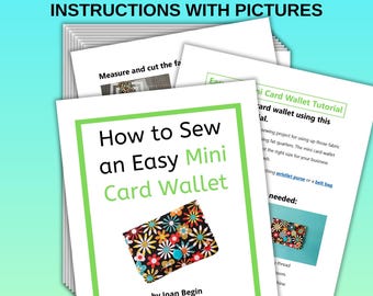 DIY Mini Card Wallet Sewing Tutorial: Printable PDF Pattern