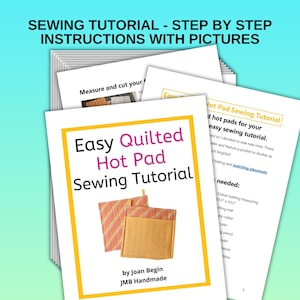 Peut inclure: Tutoriel de couture pour réaliser des dessous de plat matelassés faciles. Le tutoriel comprend des instructions et des images. Les dessous de plat sont faits de ouate de coton et comportent une poche pour plus de fonctionnalité. Le tutoriel est par Joan Begin, JMB Handmade.