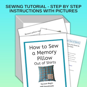 Memory Pillow Sewing Tutorial: Step-by-Step Instructions (PDF Pattern)