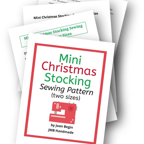Mini Christmas Stocking Sewing Pattern - Two Sizes / Mini Christmas Stocking Pattern / Mini Stocking Sewing Tutorial / Stocking Templates