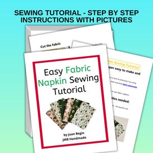 Easy Fabric Napkin Sewing Tutorial: 18&quot;x18&quot; Napkin Pattern (PDF)