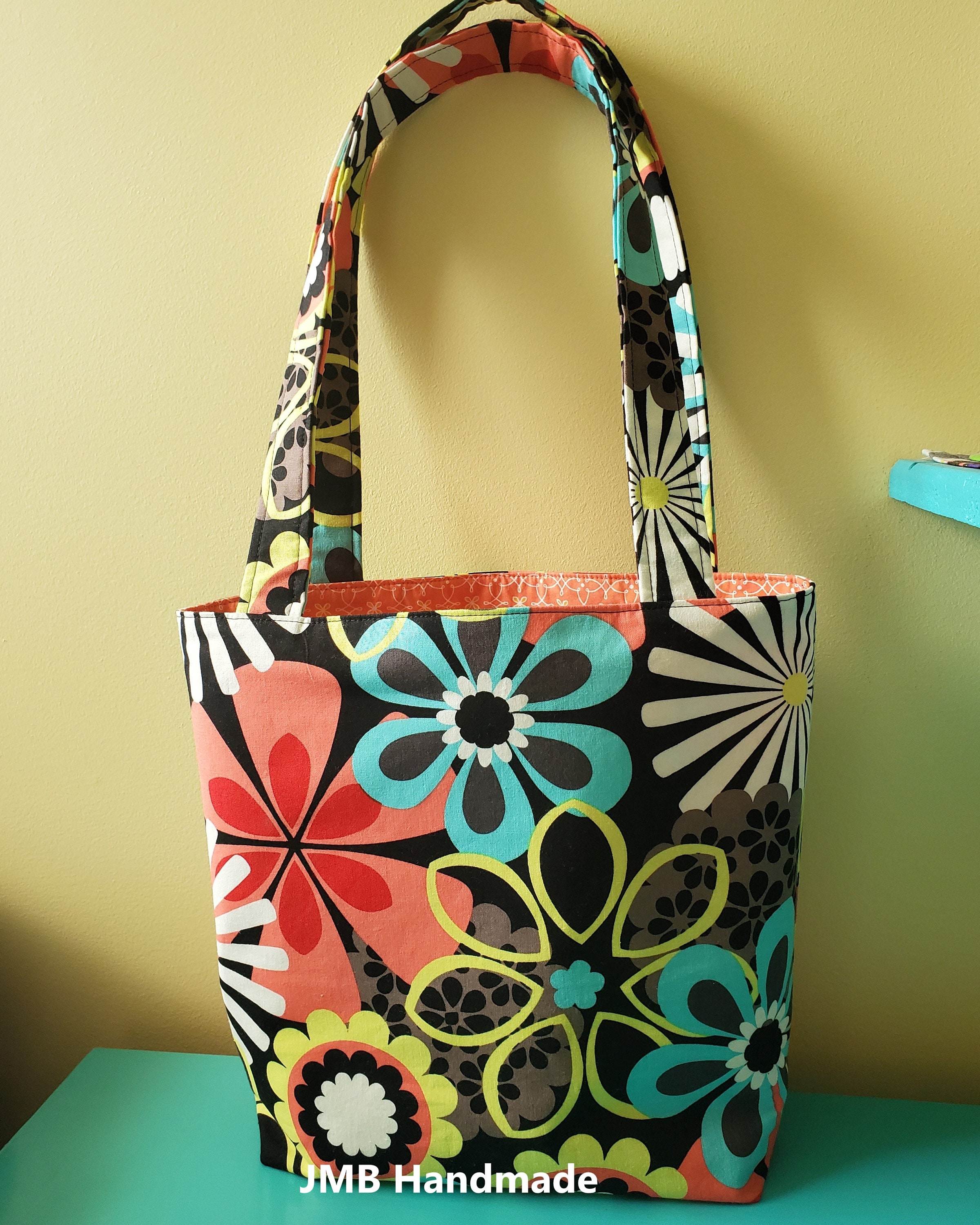 JMB Handmade / How to Make a Simple Tote Bag Sewing Tutorial / Etsy