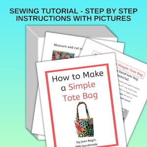 Cómo hacer un bolso de mano sencillo Tutorial de costura / Imprimible de costura / Patrón de costura de bolso / Patrón de costura de cartera