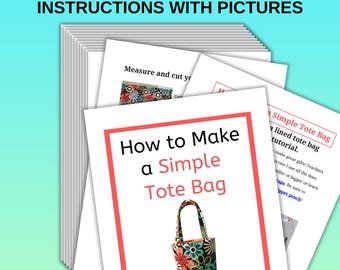 Simple Tote Bag Sewing Tutorial: Beginner-Friendly Pattern (PDF Download)