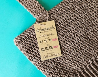 Printable Handmade Care Tags: Washing Instructions (PDF)