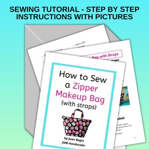 Make-uptasje met rits en bandjes naai-tutorial (pdf-patroon)
