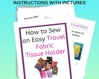 Easy Travel Tissue Holder Sewing Tutorial: Fabric Pattern (PDF Pattern)