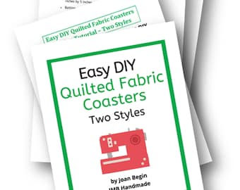 Einfache DIY Gesteppte Stoff Untersetzer Nähanleitung / Gesteppte Untersetzer Muster / Untersetzer Schnittmuster / PDF Muster / Stoffreste Muster