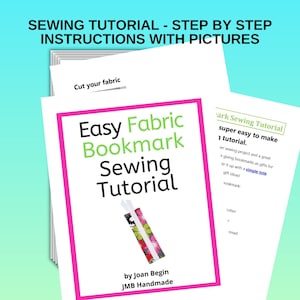Easy Fabric Bookmark Sewing Tutorial: Beginner Project (PDF Pattern)