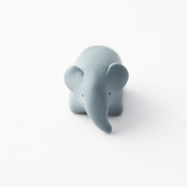 elephant figurine polymer clay elephant totem miniature elephent totem asian elephant baby elephant