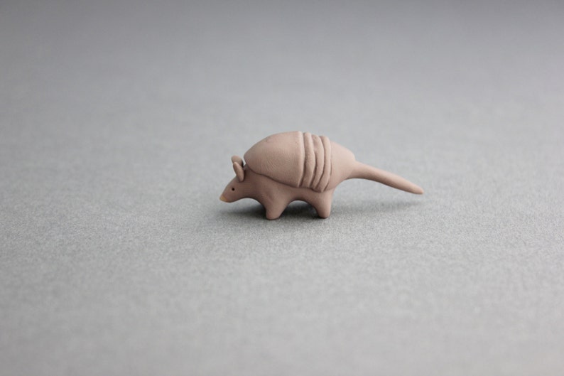 Armadillo totem polymer clay armadillo miniature figurine Etsy