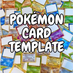 Custom Pokemon Card Template - Draw Your Own Original 151 Base Set Pokémon Card