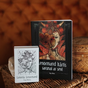 LATVIAN Lenormand CARDS BOOK divination oracle french Madam Lenormand