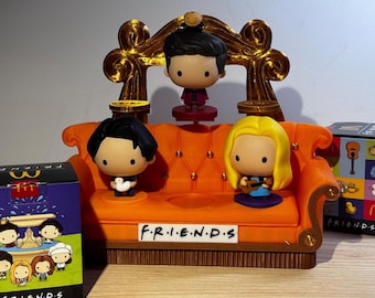 Friends Couch Display Stand (2 or 6-slot) for McDonald’s Friends Meal Collectibles | Full Set Maccas Display Shelf | Central Perk Sofa