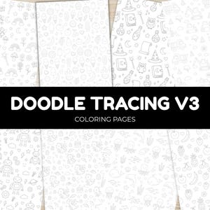 Doodle Tracing Book Printable PDF | Preschool Pre-Writing Worksheets | Fine Motor Skills | Toddler & Kindergarten Learning Activities