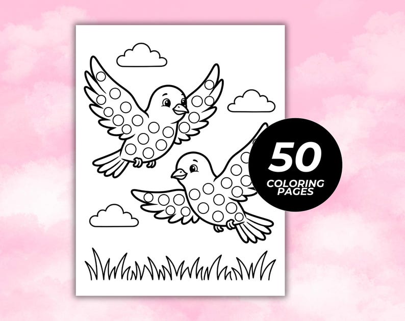 Spring Dot Marker Coloring Pages for Kids | Dauber Activity Book PDF ...