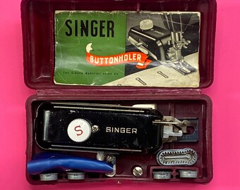 Singer Buttonholer 160743 for Slant Needle Machines 301, 401, 403, 500, 503, includes 9 templates