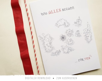Where it all began - Romantic Azeroth map for gamers | A5/A6 | Valentine's Day printable | Download | WoW map