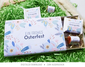 Osternest-Füllset im modernen Stil | Schokoladen-Banderolen-Set für Toffifee, Ritter Sport Mini & Küsschen | Osternest Füllung