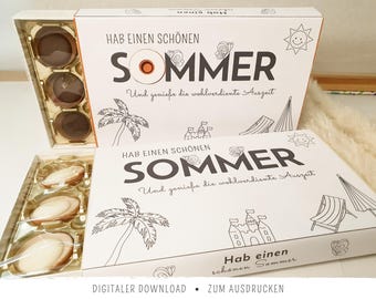 Toffifee wrapper for summer | Gift idea for a small greeting before vacation or summer holidays | Little something for the holidays