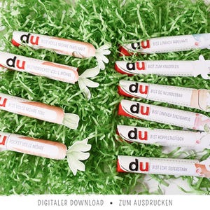 Duplo-Banderolen Ostern | zum Ausdrucken | Osternestgeschenk | Du bist…-Komplimente | DIY-Ostergeschenk | Printable Duplo-Wrapper