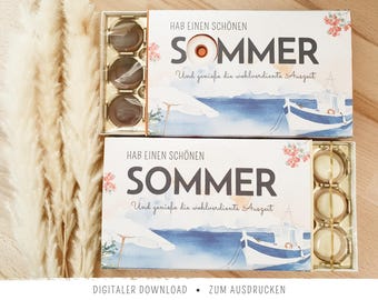 Envoltorio de Toffifee para el verano II | Idea de regalo para un pequeño detalle antes de las vacaciones o las vacaciones de verano | Un pequeño obsequio para las fiestas