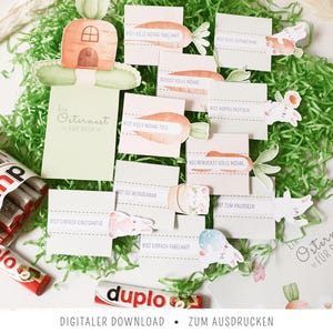 Duplo-Banderolen Ostern | zum Ausdrucken | Osternestgeschenk | Du bist…-Komplimente | DIY-Ostergeschenk | Printable Duplo-Wrapper