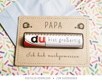 Duplo card: Dad, you're awesome | Printable Father's Day gift | Last-minute Father's Day gift idea | Father's Day DIY