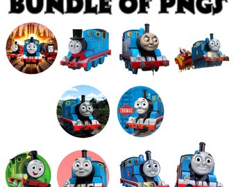 Thomas Train PNG Bundle, Sublimation Design, Thomas Train Digital Clipart.