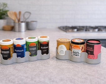 Gewürzhalter für Ostmann,Just Spice Dosen – 4er und 3er Gewürz Organizer Küche – 3D Druck Gewürzaufbewahrung – Küchenorganisation