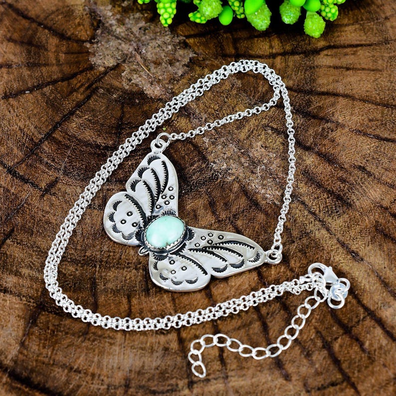 Palamo Ädelstensfjärilshalsband, 925 Sterling Silver Sydvästra Natursmycken bild 5