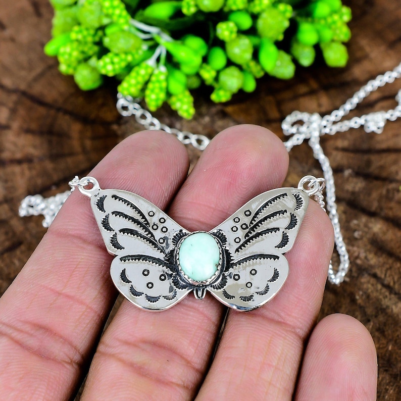 Palamo Ädelstensfjärilshalsband, 925 Sterling Silver Sydvästra Natursmycken bild 4