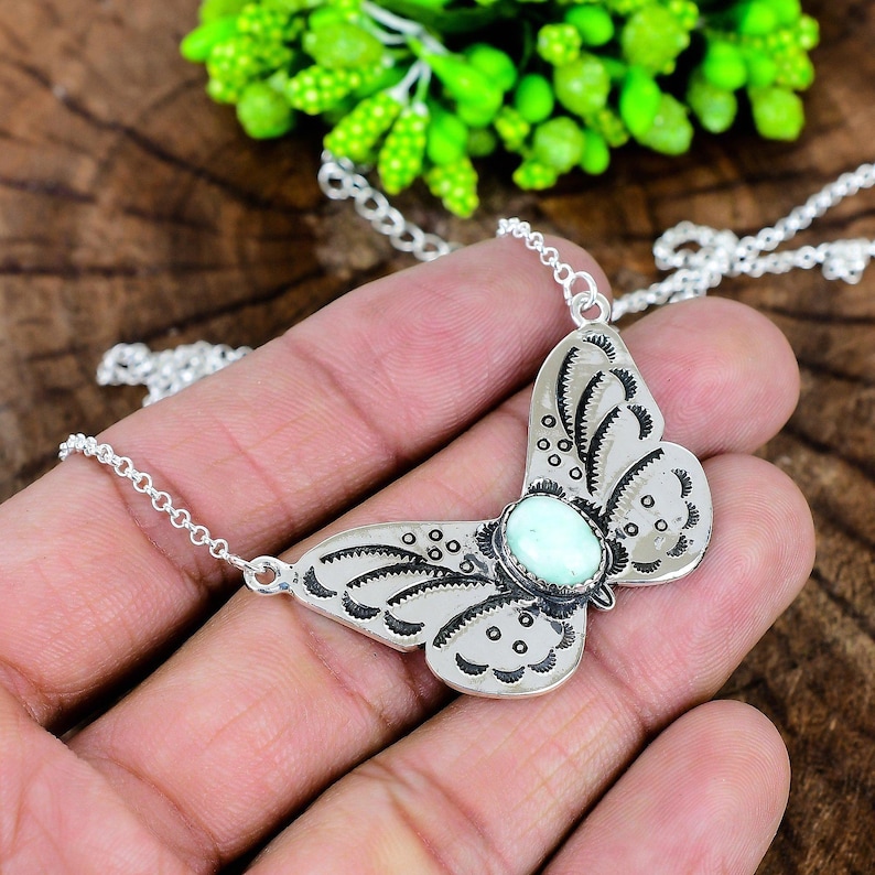 Palamo Ädelstensfjärilshalsband, 925 Sterling Silver Sydvästra Natursmycken bild 6