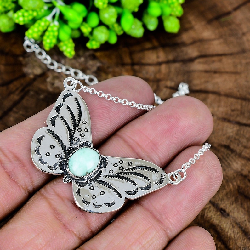 Palamo Ädelstensfjärilshalsband, 925 Sterling Silver Sydvästra Natursmycken bild 8