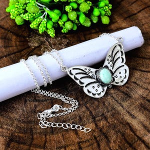 Palamo Ädelstensfjärilshalsband, 925 Sterling Silver Sydvästra Natursmycken bild 9
