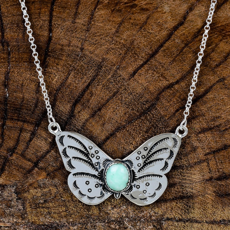 Palamo Ädelstensfjärilshalsband, 925 Sterling Silver Sydvästra Natursmycken bild 2