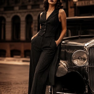 mafia dress style for ladies Suit Women Black_Party_Dress