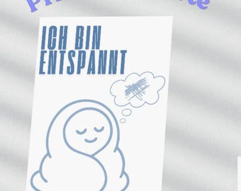 Funny postcard | I'm relaxed, don't ask for details | Cheeky saying | Humorous card | Printable postcard | Gift for girlfriend