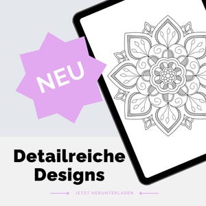 Mandala Coloring Book for Adults | 20 Relaxing Mandalas | Anti-Stress Coloring Book | PDF Download or Print | Mindfulness & Relaxation image 3