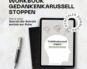 Stop Racing Thoughts Workbook | Inner Restlessness + Overthinking Help | Self-Help PDF Peace of Mind | Mindfulness & Mental Health