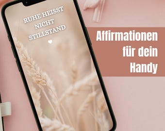 Beige affirmations mobile wallpaper – iPhone wallpaper aesthetic, self-love quotes, minimal lock screen, digital download