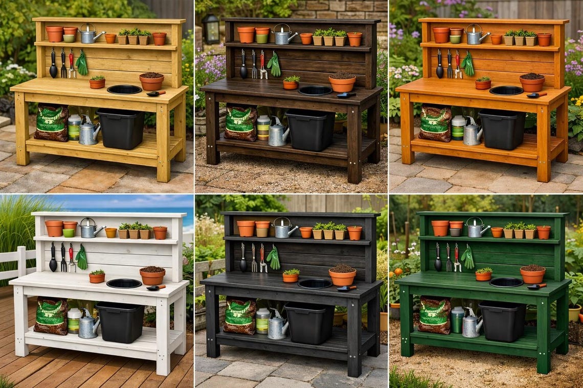 DIY Potting Bench Plans PDF - Etsy