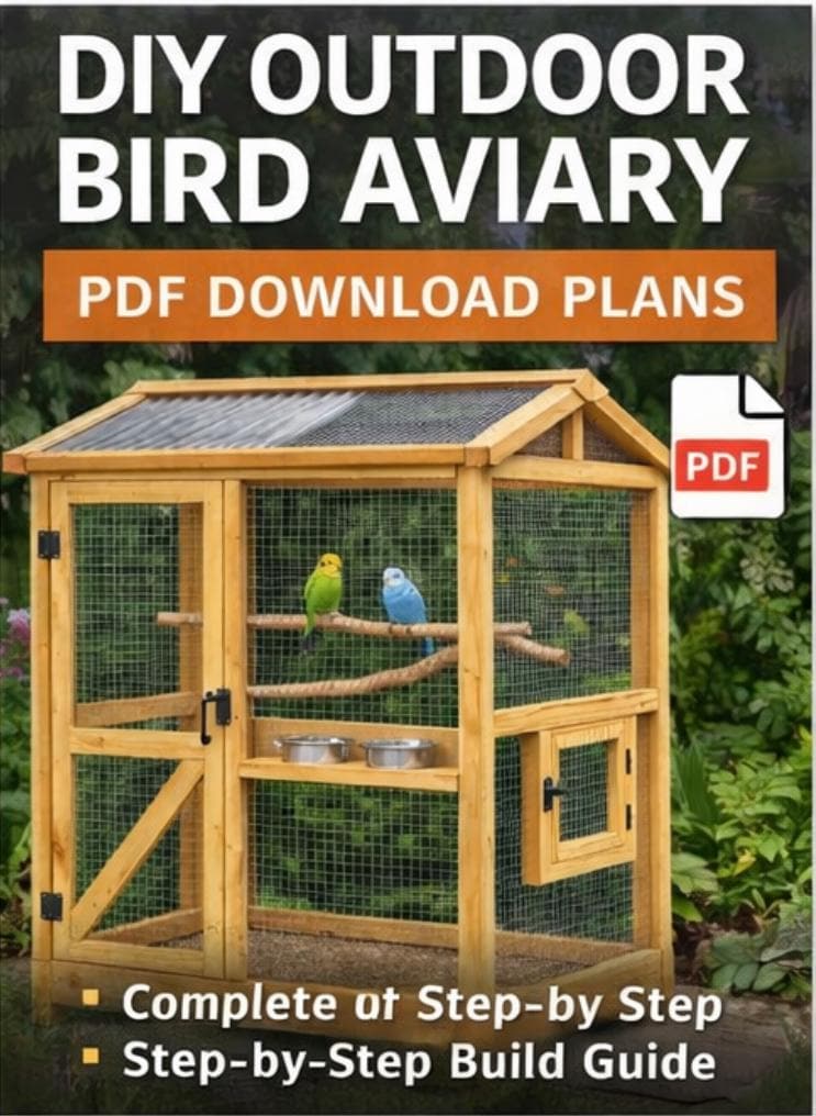 Outdoor Bird Aviary Plans | Timber Build Guide, Feeding Door (PDF ...